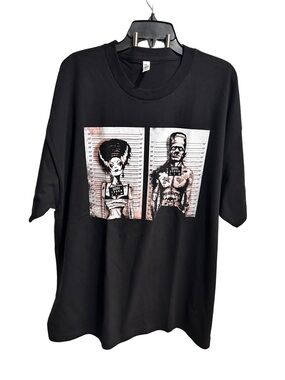 Alstyle Black Graphic Horror Mugshot Tee